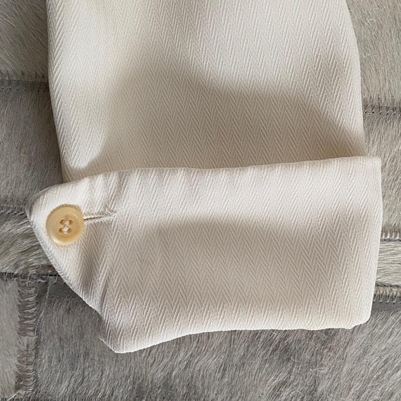 Vintage Y2K Women's striatum & Iseut Cream Blazer! Size 11 - Picture 7 of 14